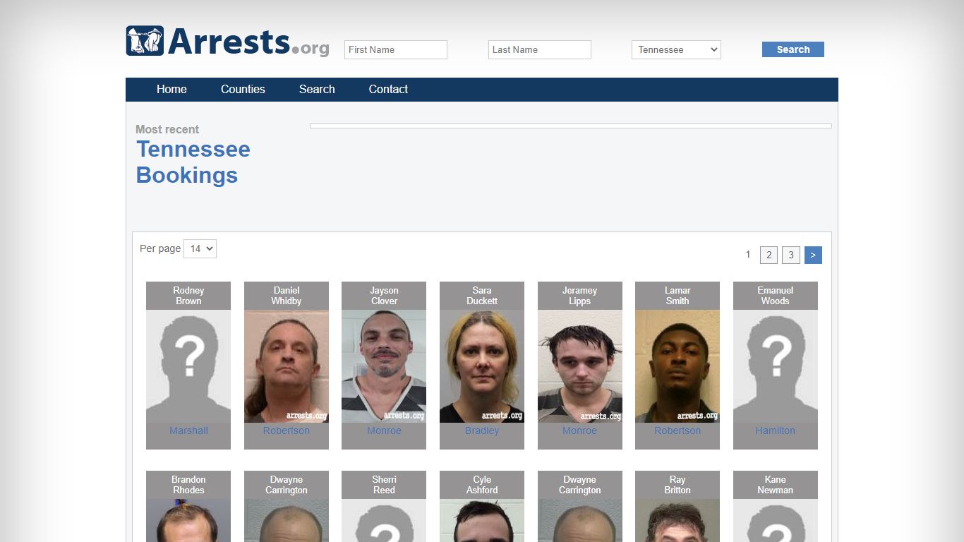 Tennessee Arrests and Inmate Search